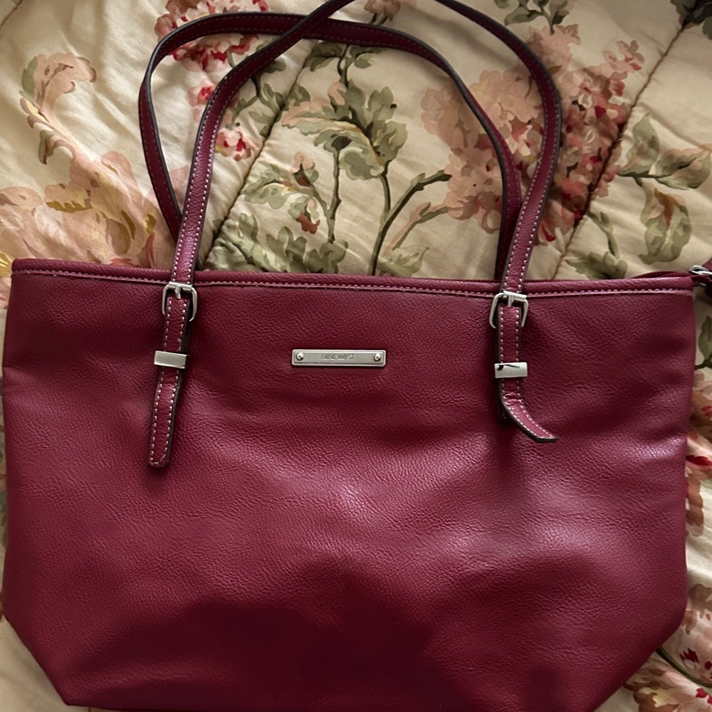 Nine West Deep Red Tote purse